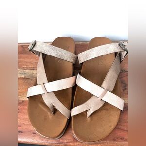 Blowfish vegan sandals a blend of metallic colors NWT size 7